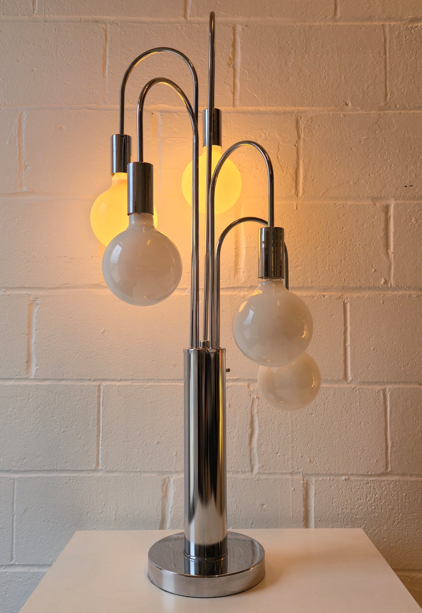 Waterfall Chrome Lamp Attr Sonneman