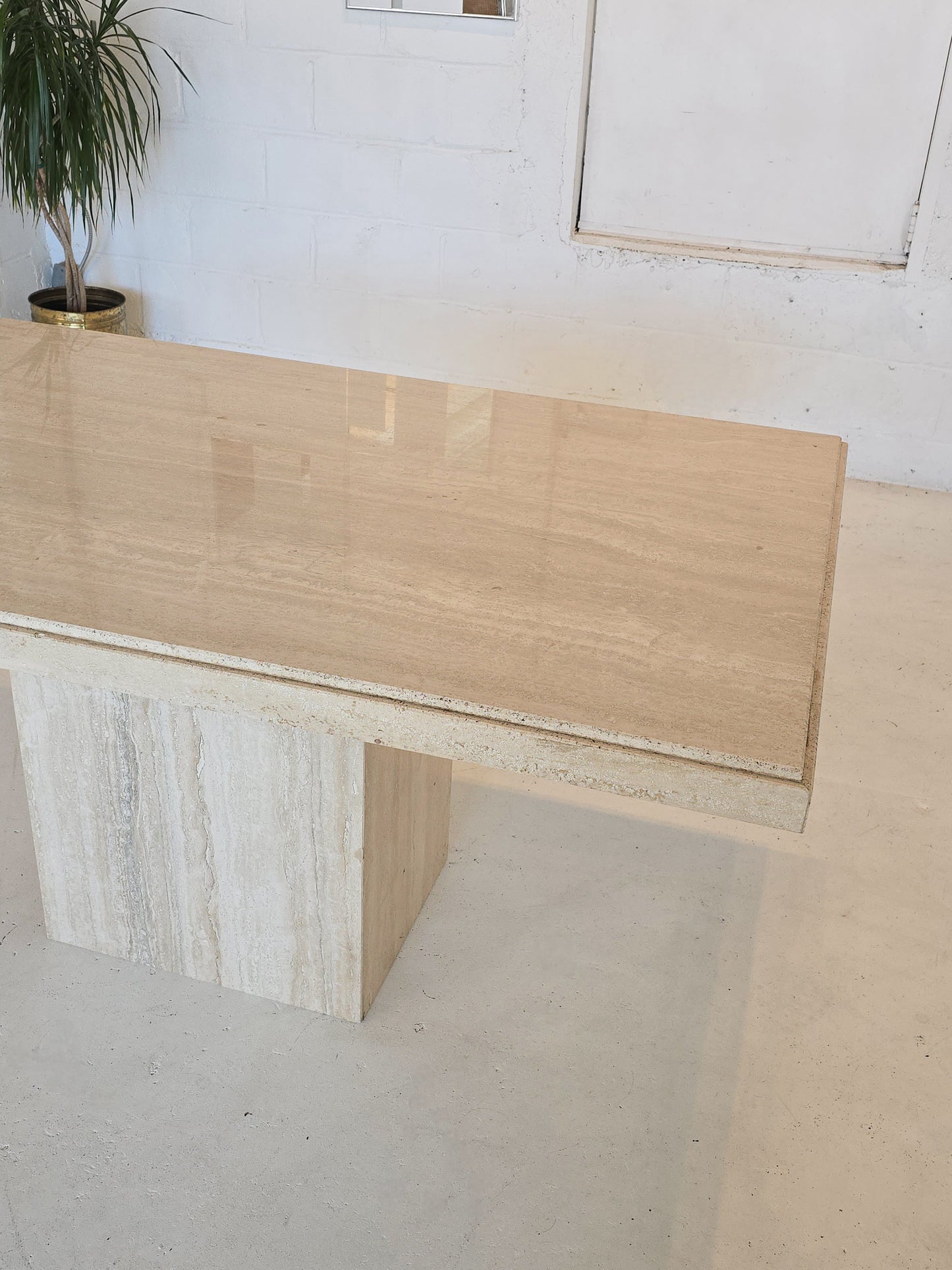 Travertine Dining Table
