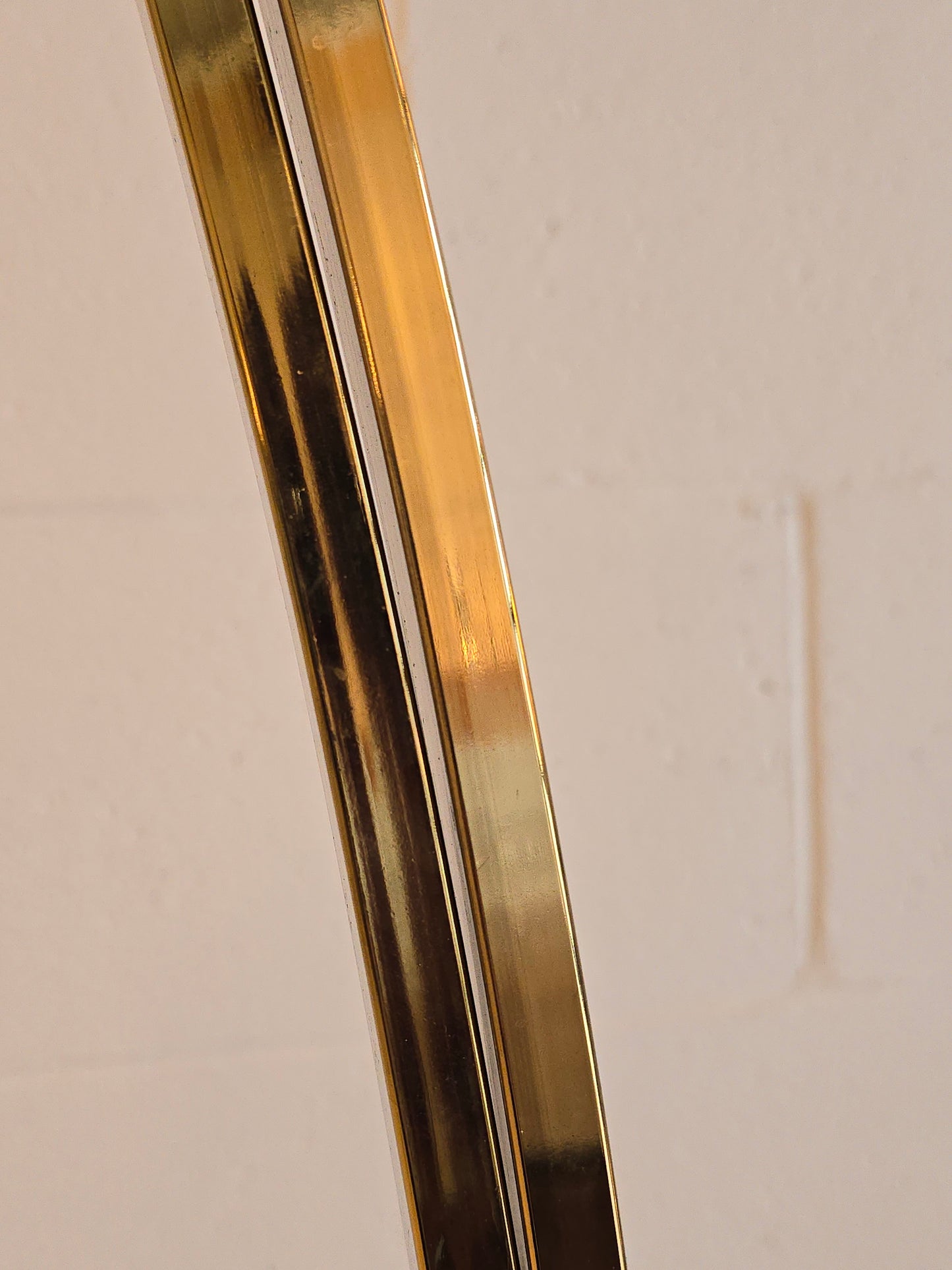 Brass and Acrylic Arc Floor Lamp