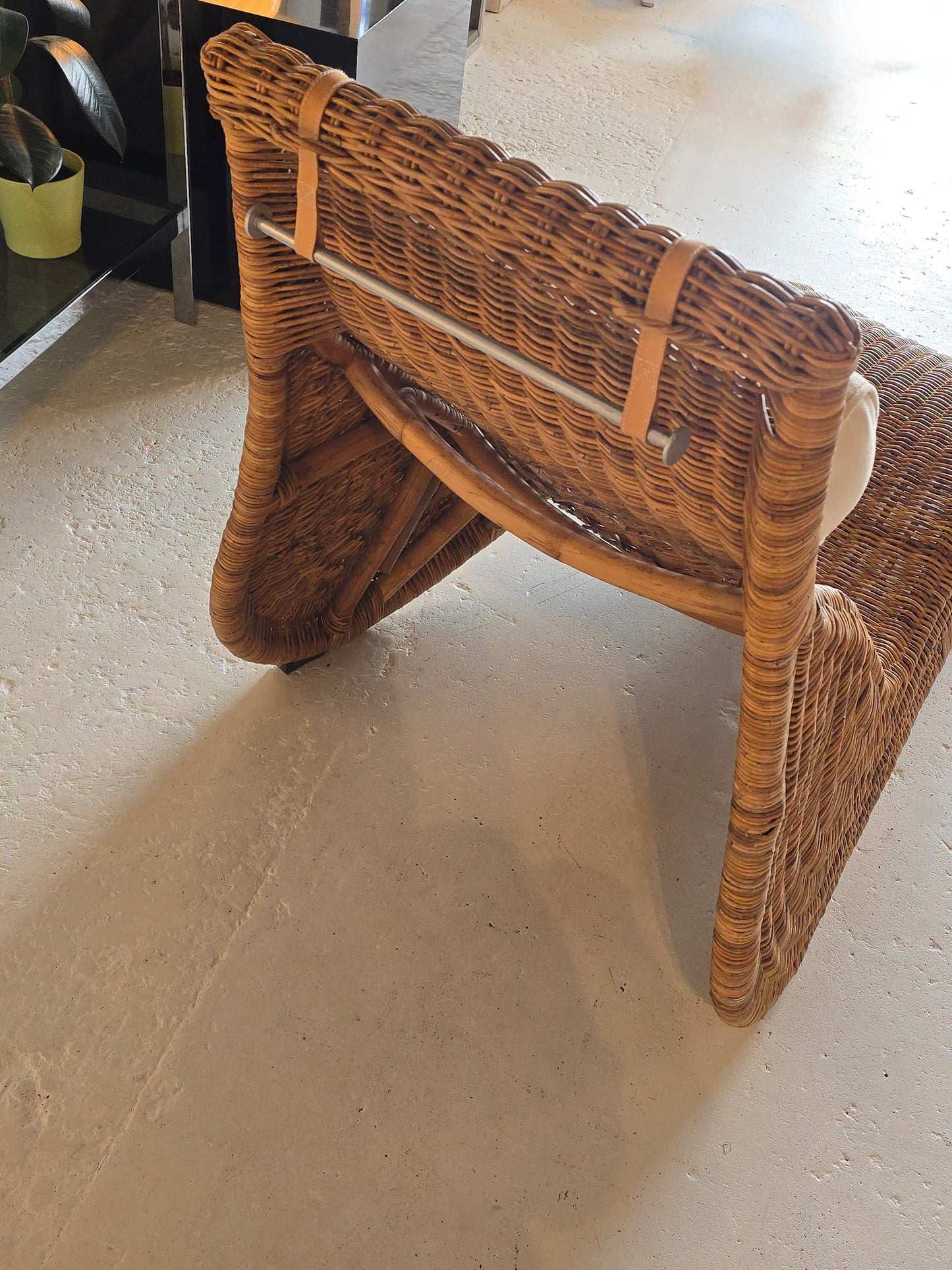 Vintage IKEA Karlskrona Wicker Rattan Chaise