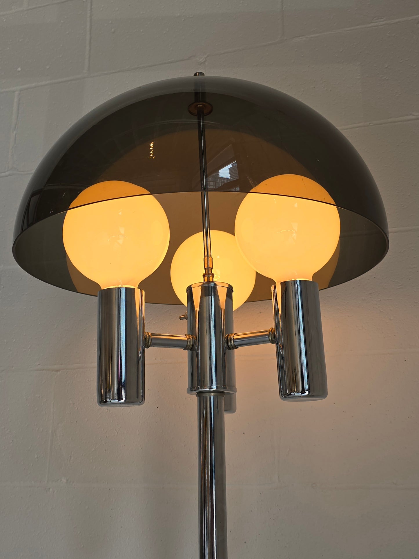 Chrome and Acrylic Floor Lamp