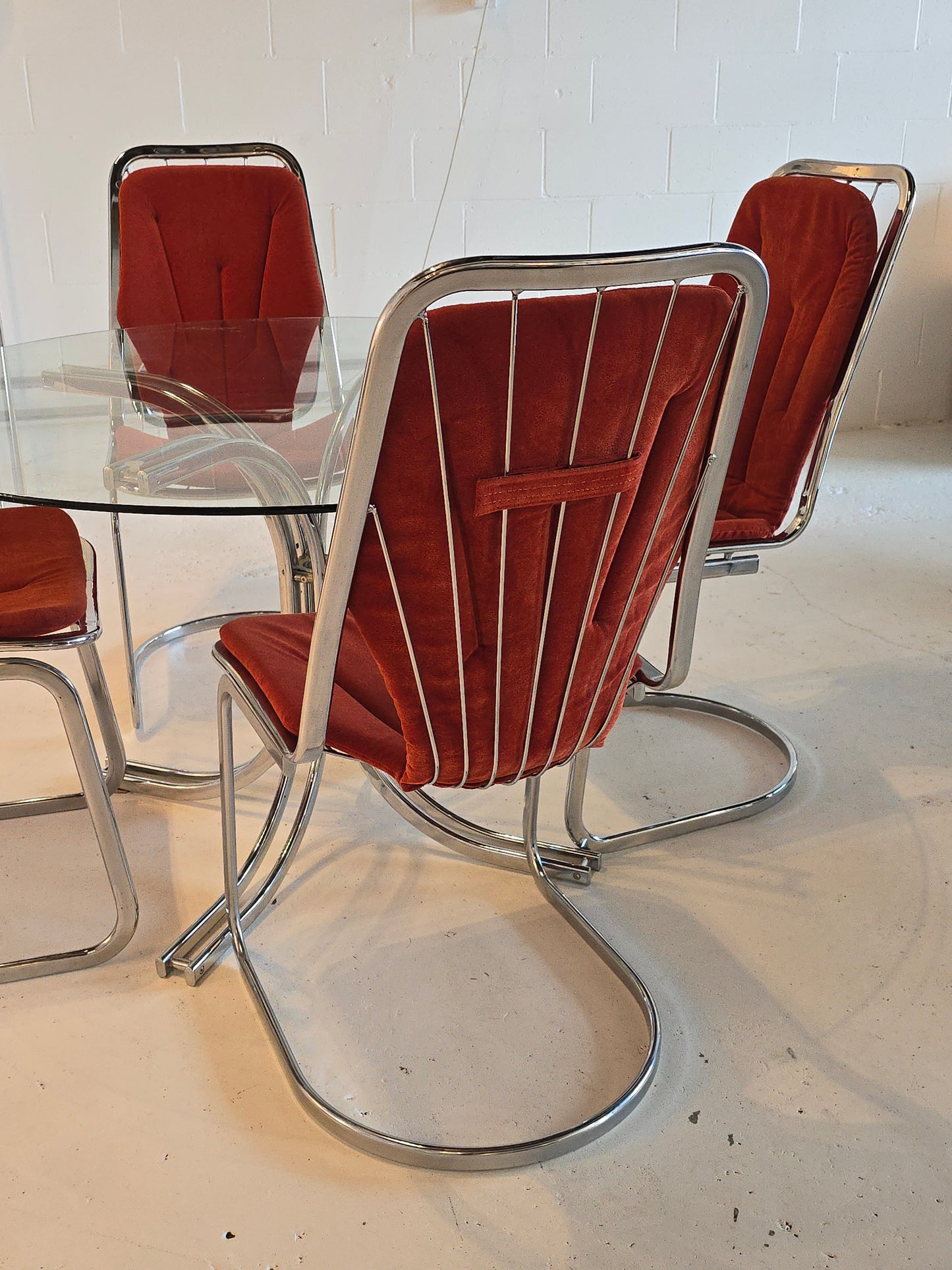 1970s Chrome Dining Set