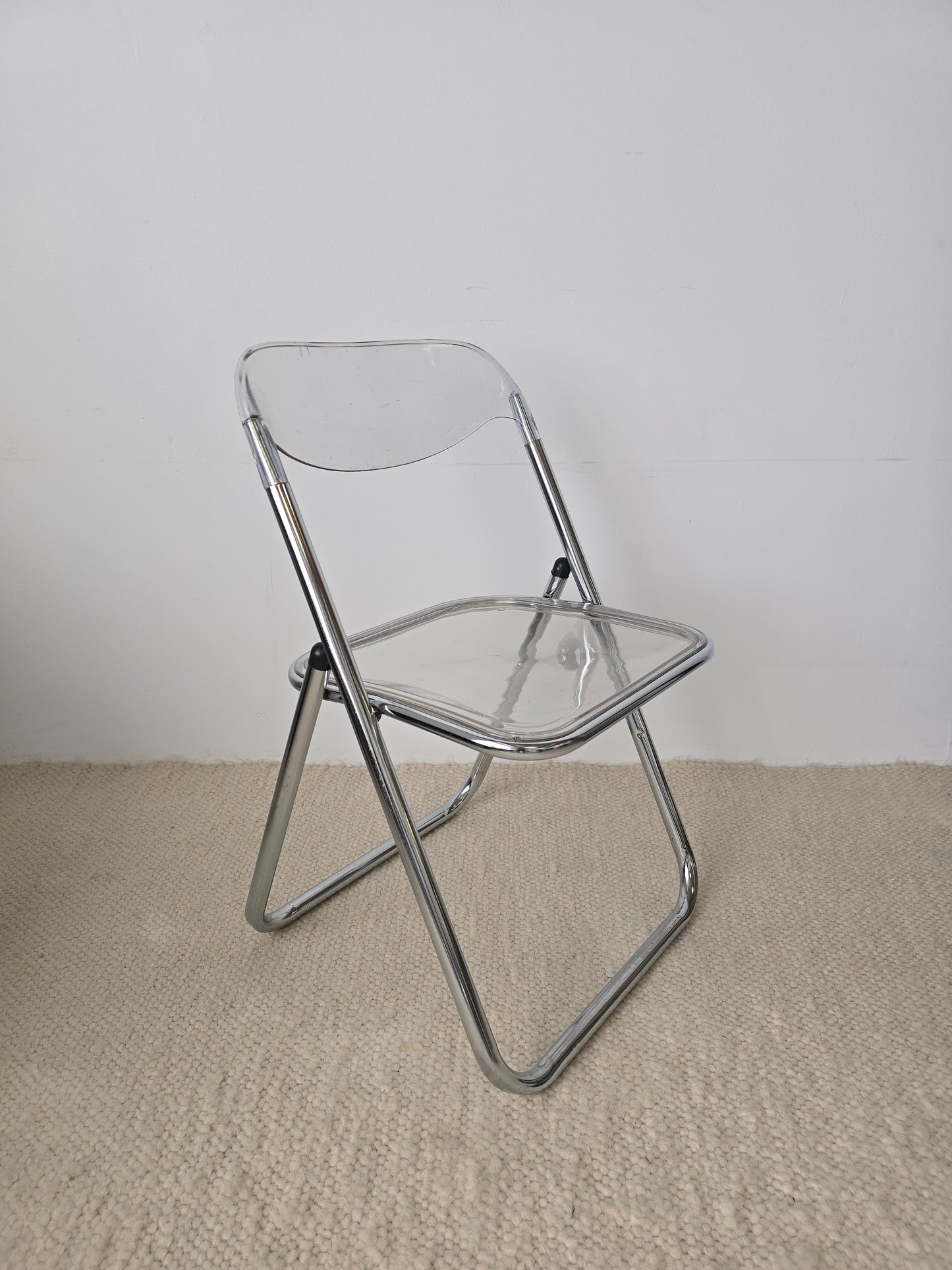 Lucite and Chrome Folding Chair