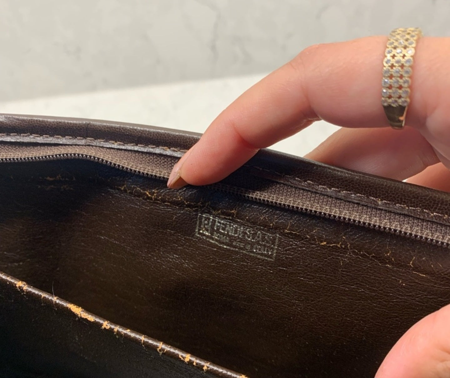 Fendi Zucca Hand Bag Clutch