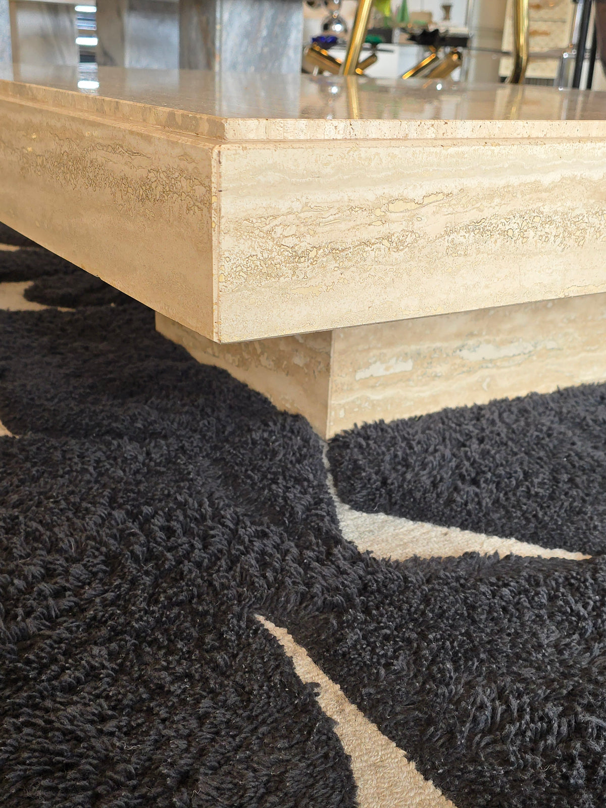 Square Travertine Coffee Table