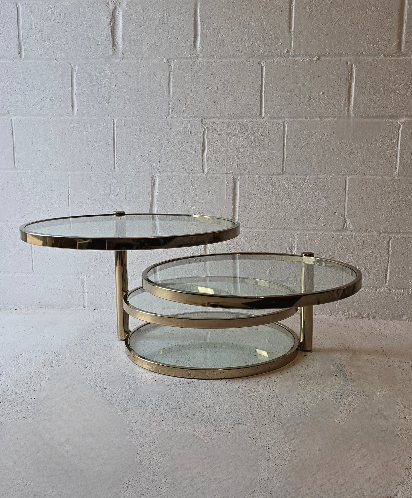 Articulating Swivel Brass Table
