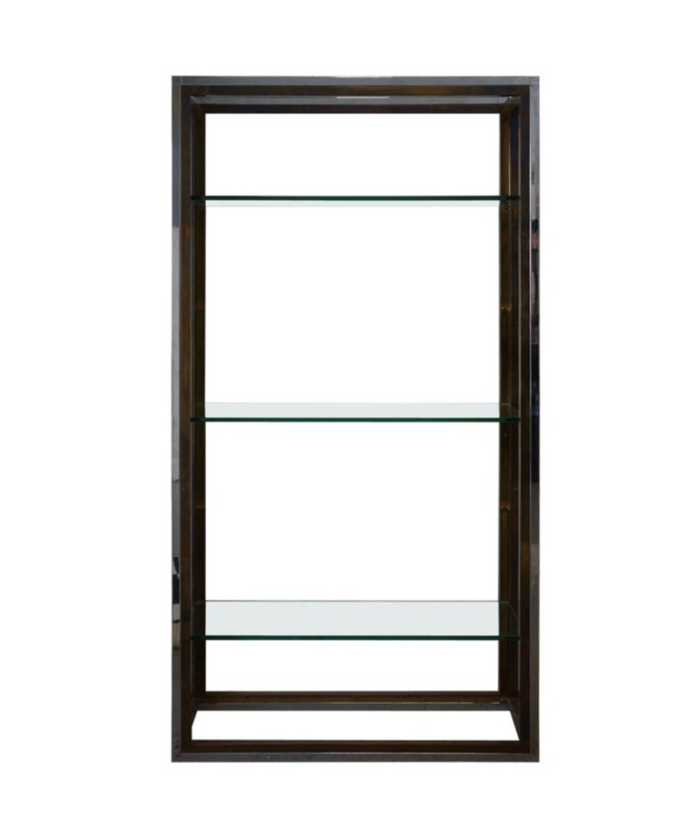 Chrome & Brass Shelving Unit Attr to Renato Zevi