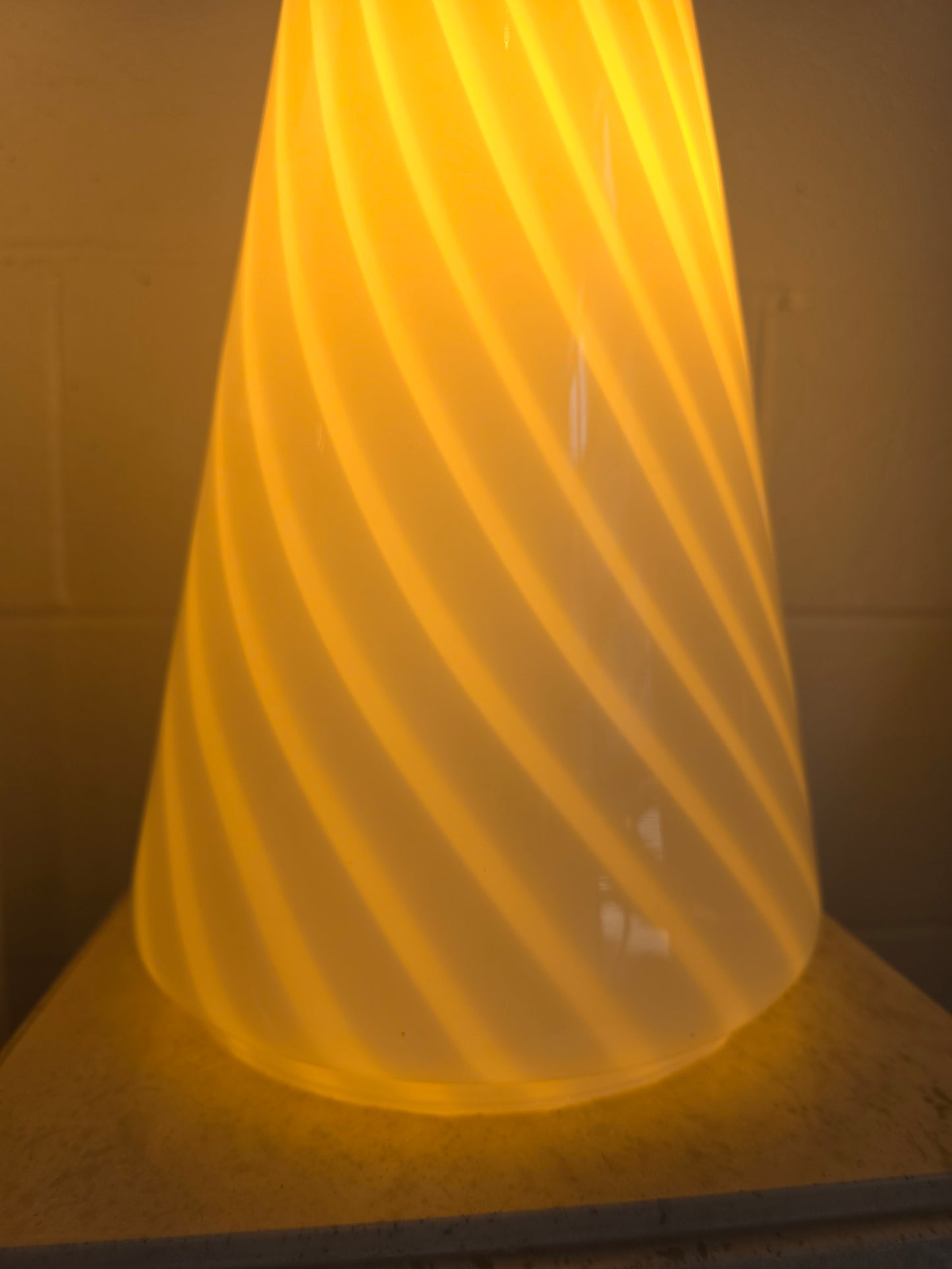Conical Murano Art Glass Lamps
