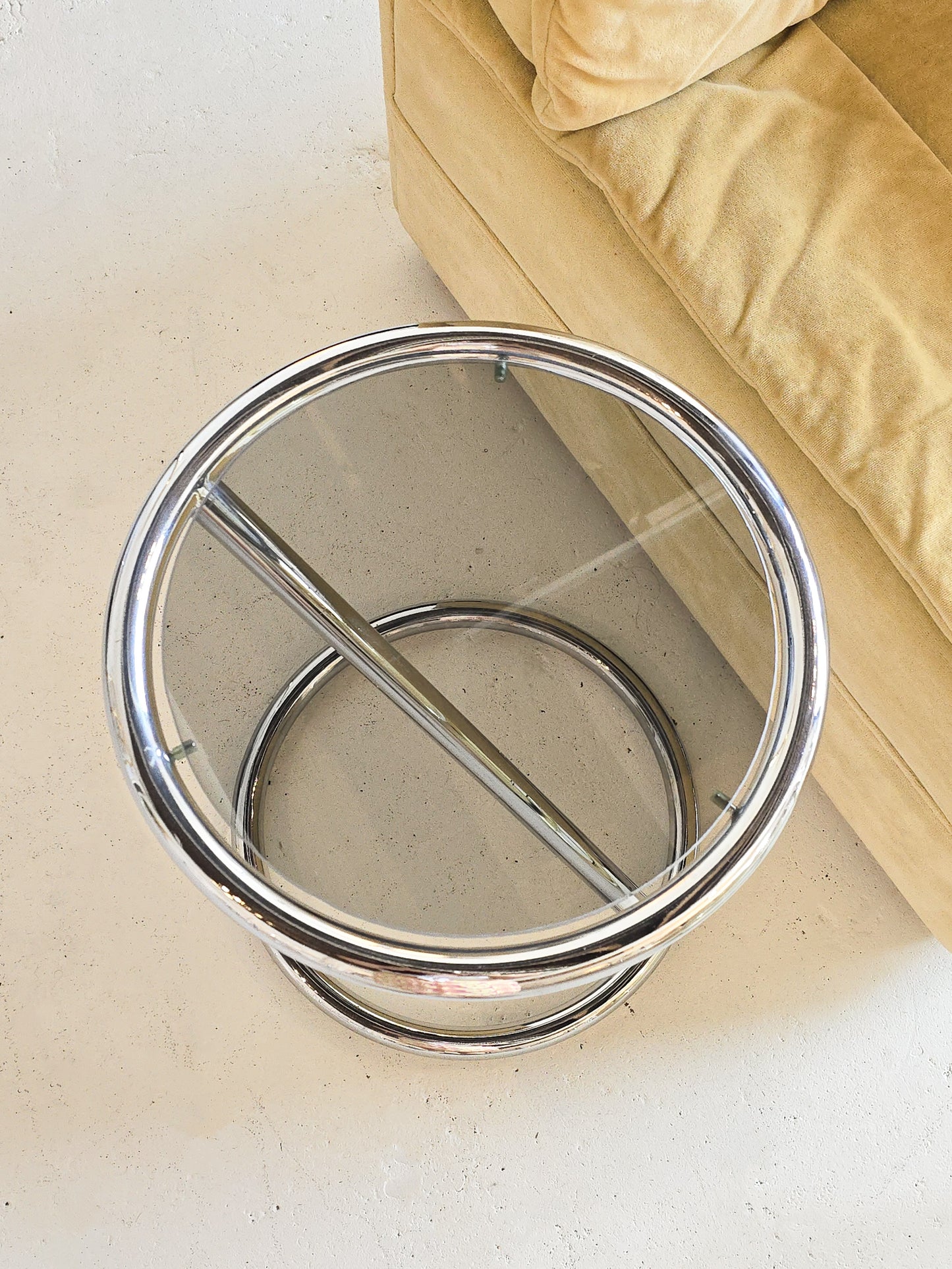 Tubular Chrome Side Table