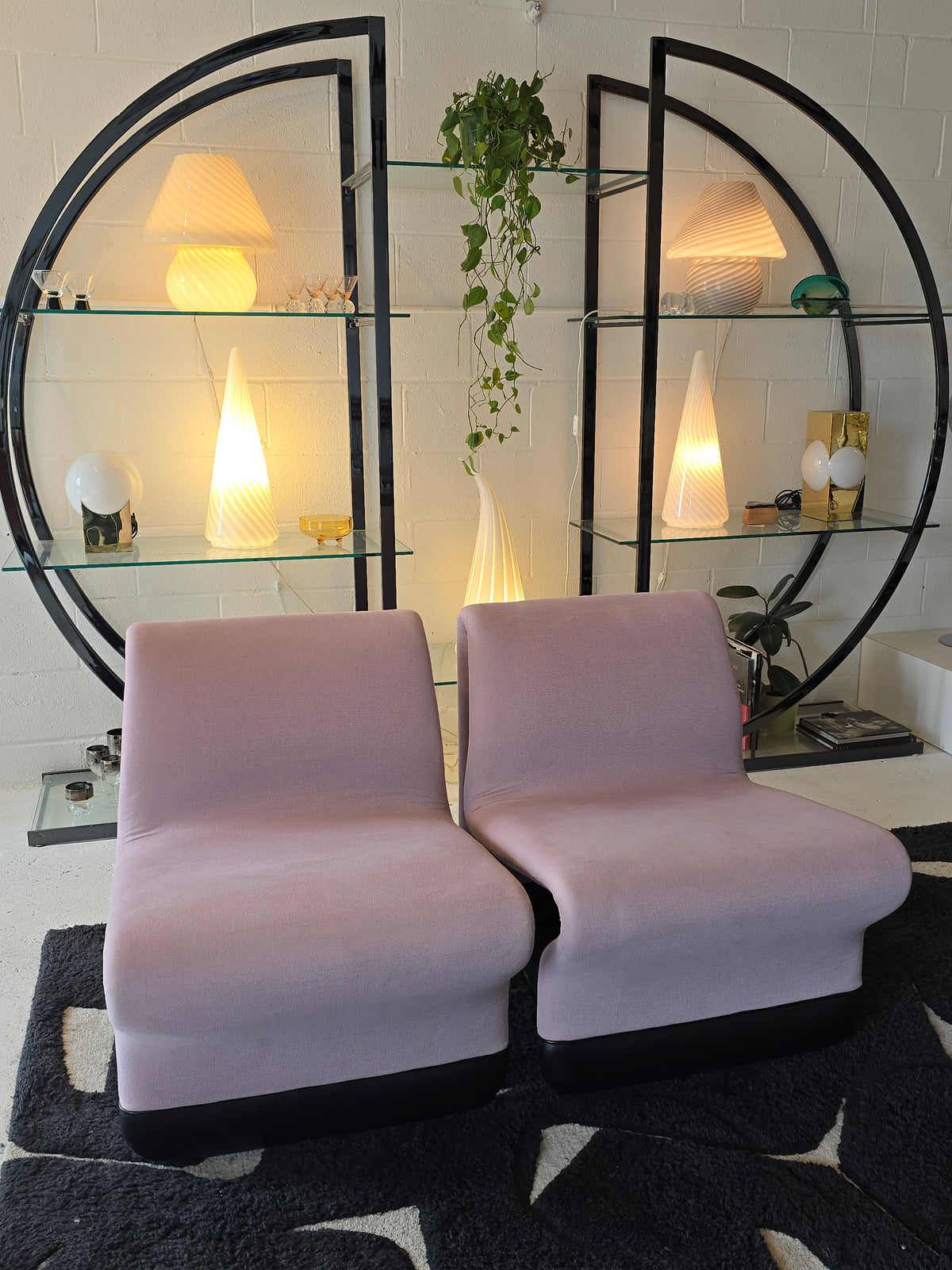 Postmodern Lounge Chairs by Paul Boulva for Artopex Set