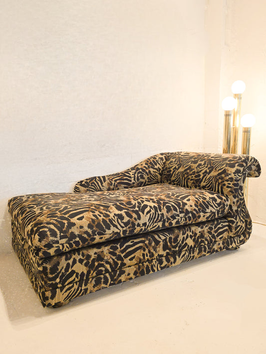 Cheetah Print Chaise