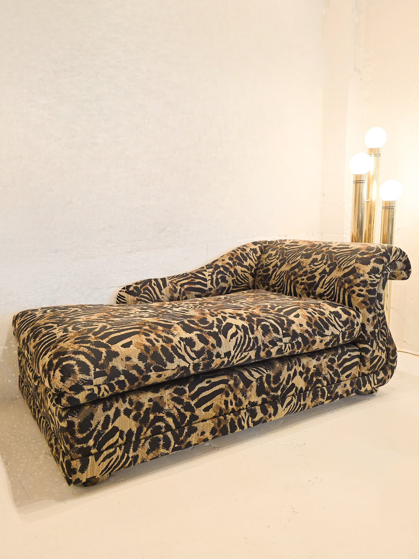Cheetah Print Chaise