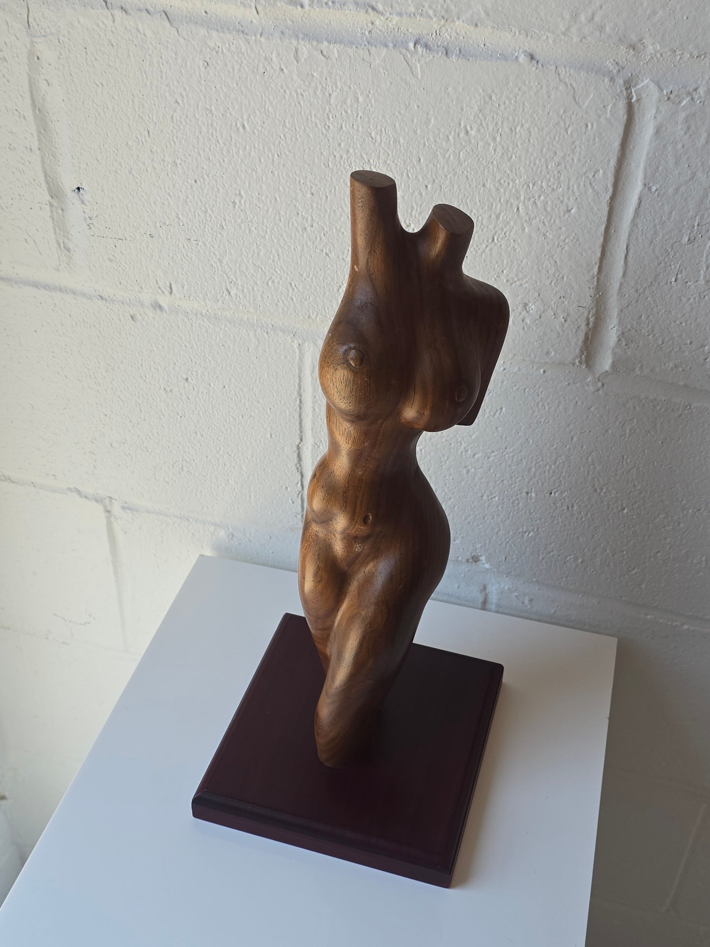 Wood Carved Female Figure Sculpture