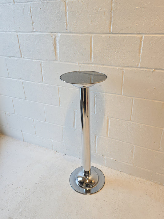 Chrome and Tinted Mirror Glass Top