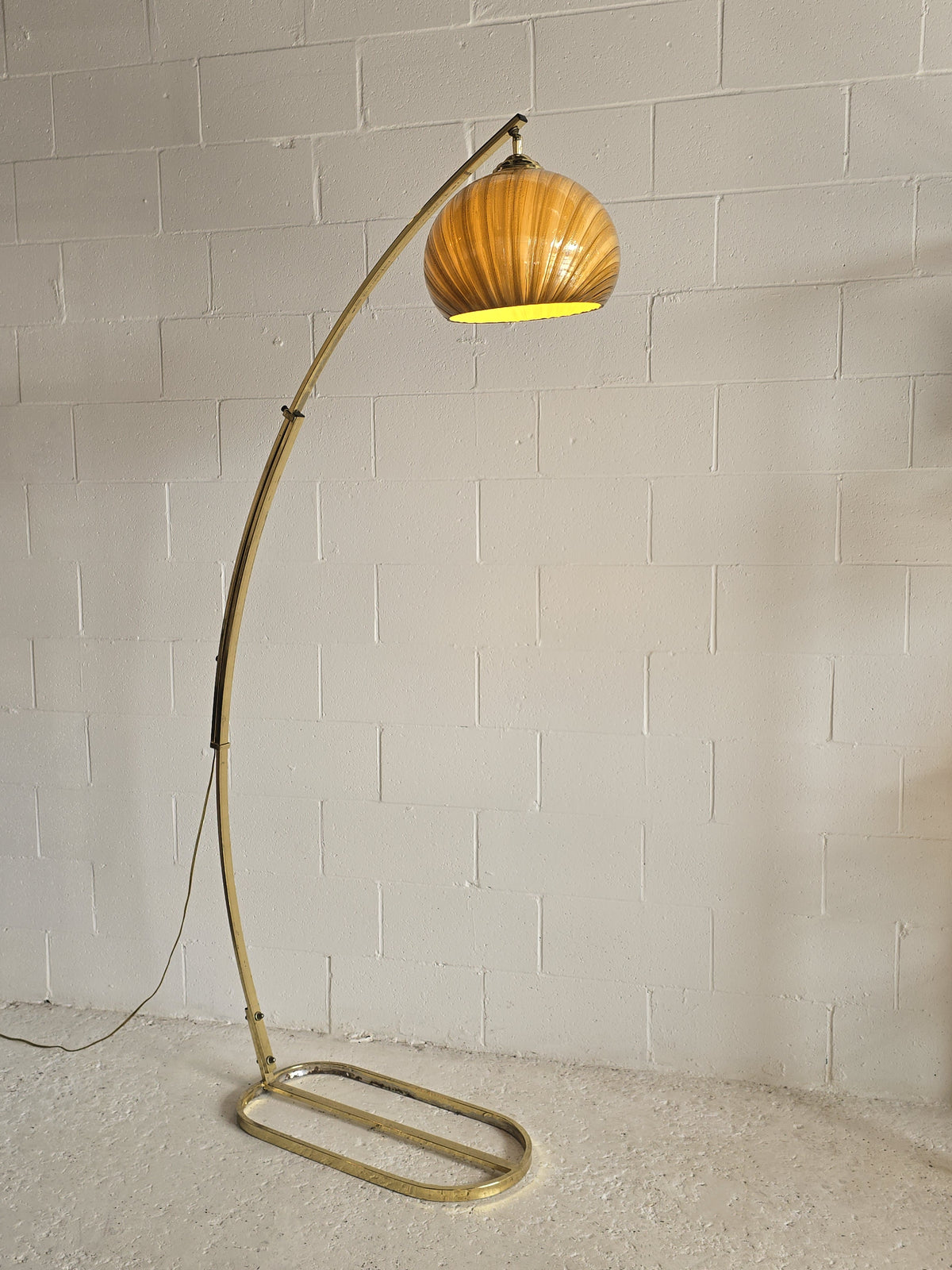 Adjustable Arc Brass Floor Lamp