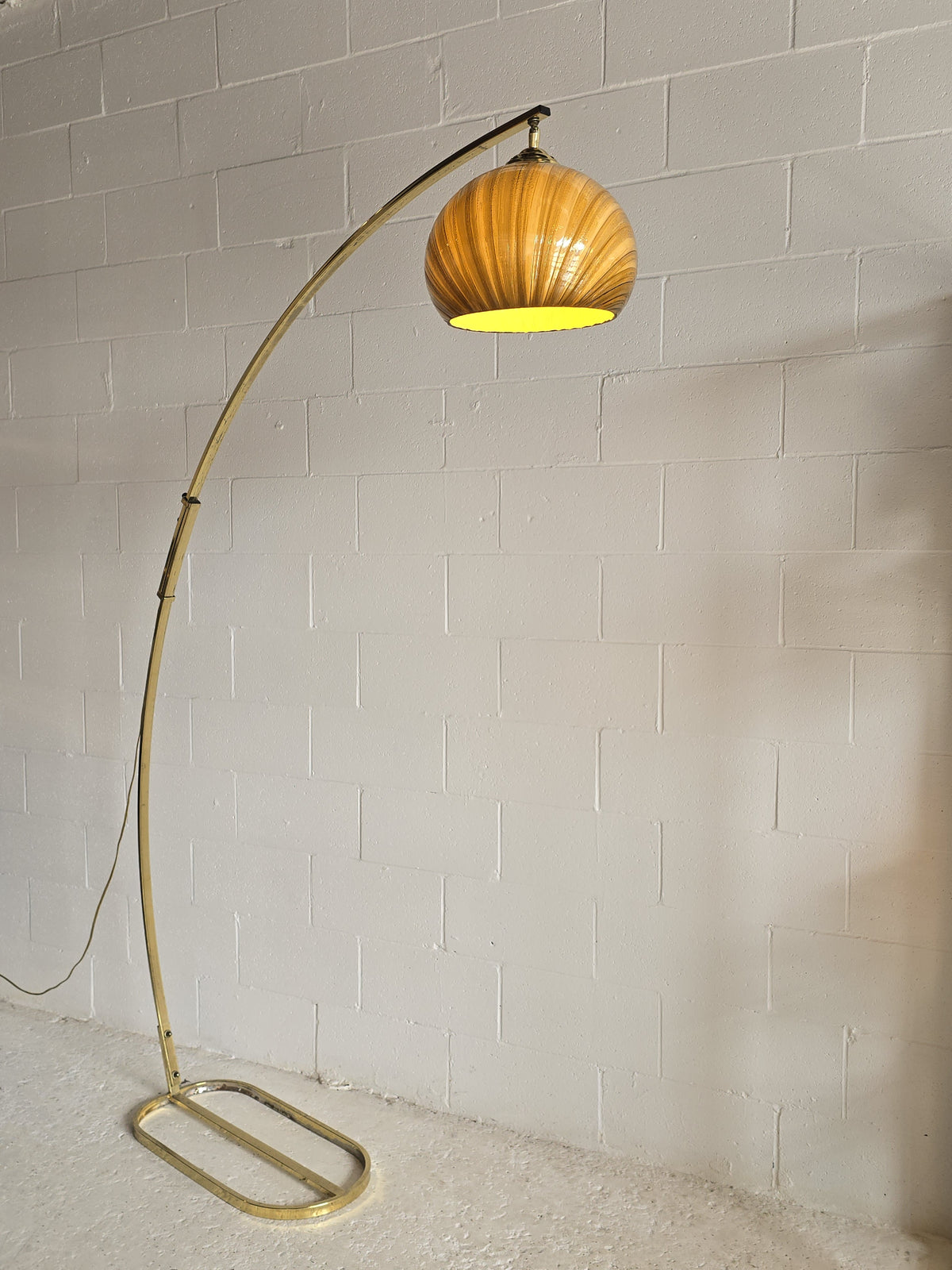 Adjustable Arc Brass Floor Lamp