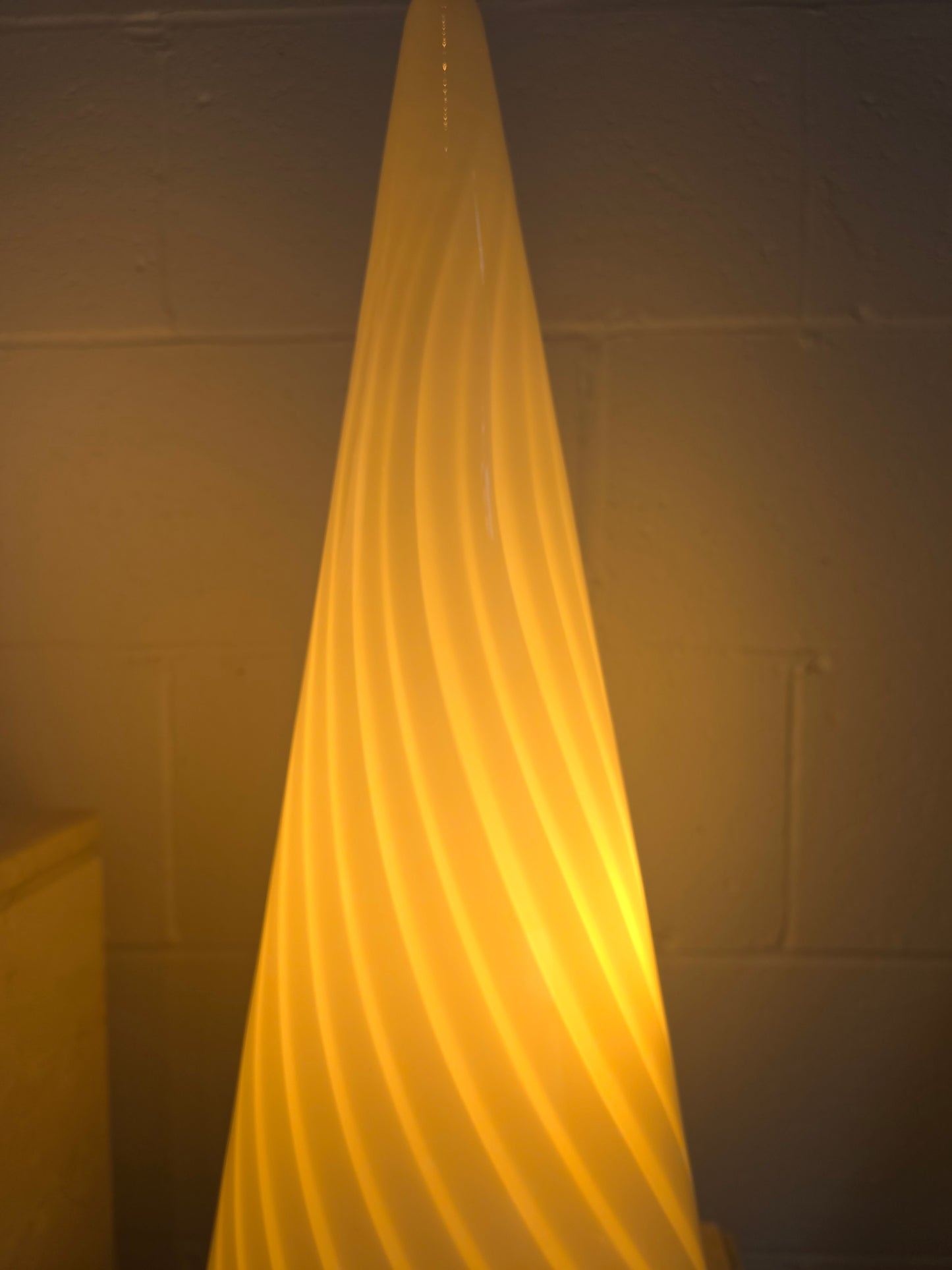 Conical Murano Art Glass Lamps