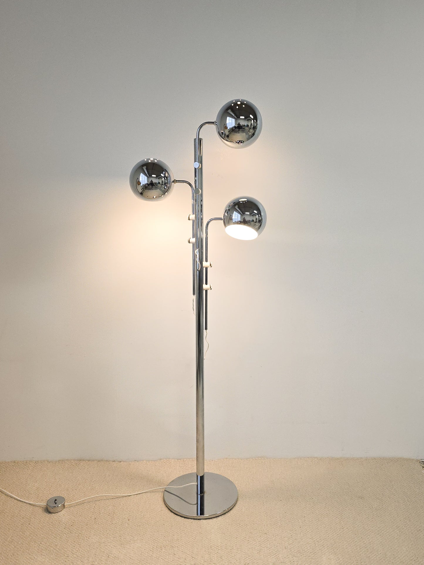 Three Tier Chrome Floor lamp