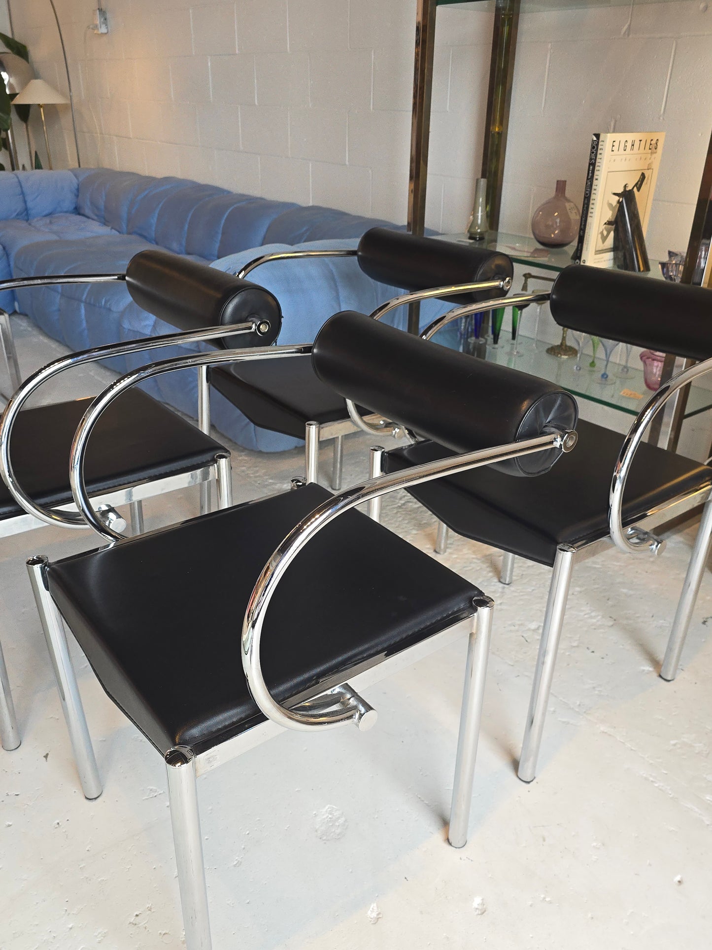 Sculptural chairs in the style of Paolo Piva