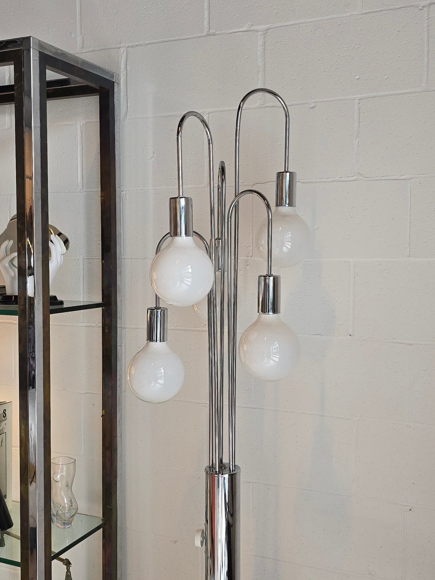 Waterfall Chrome Floor Lamp