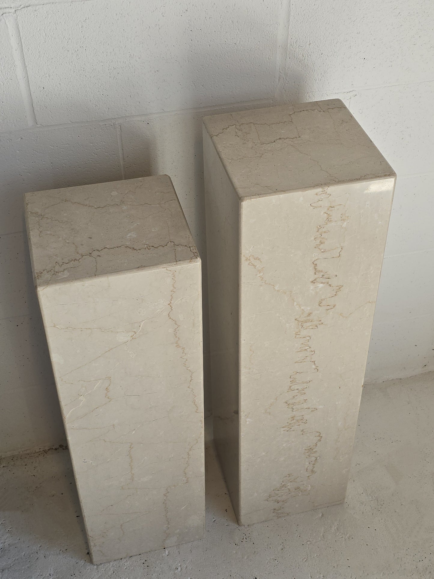 A Pair of Marble Plinths