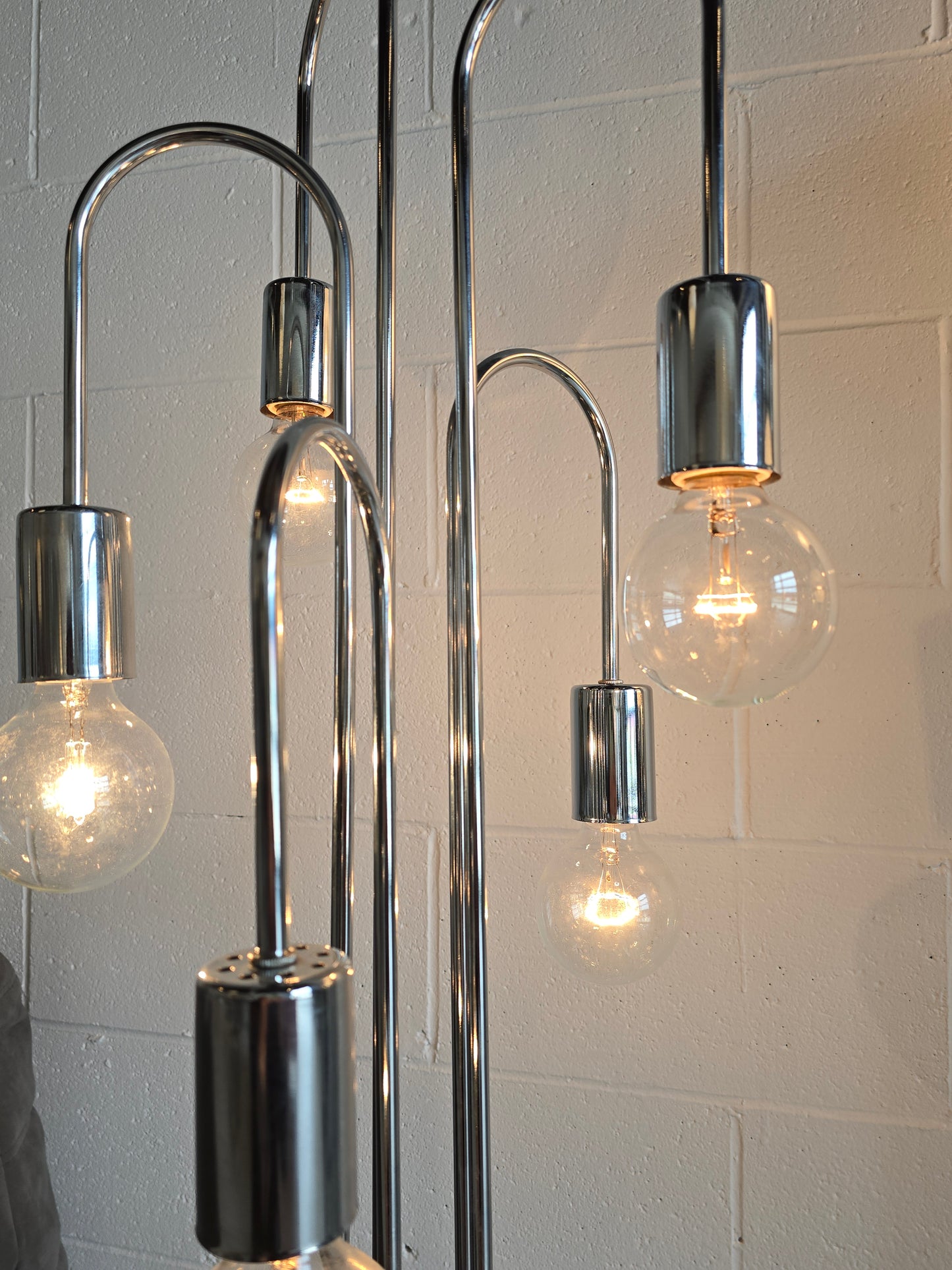 Waterfall Chrome Table Lamp