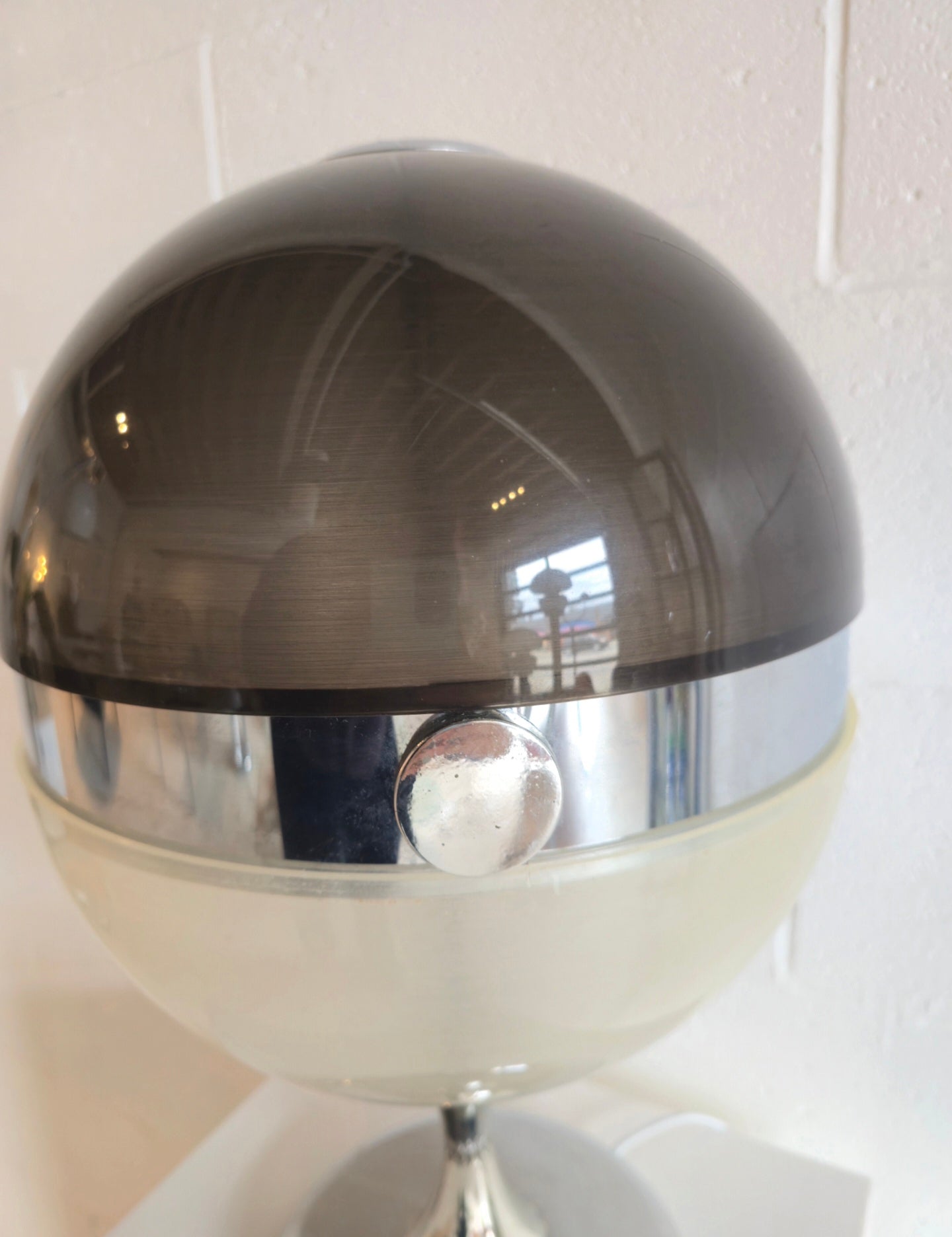 Space Age Chrome & Acrylic Lamp