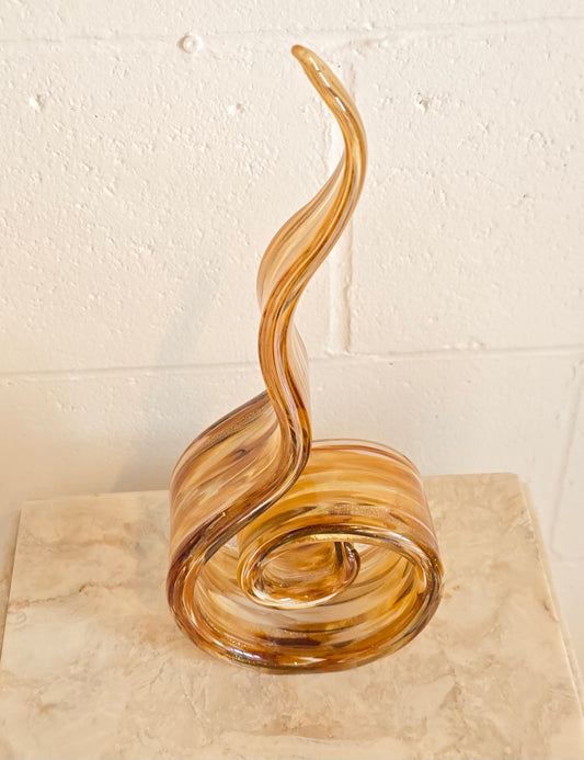 Art Glass Swirl Sculpture Decor