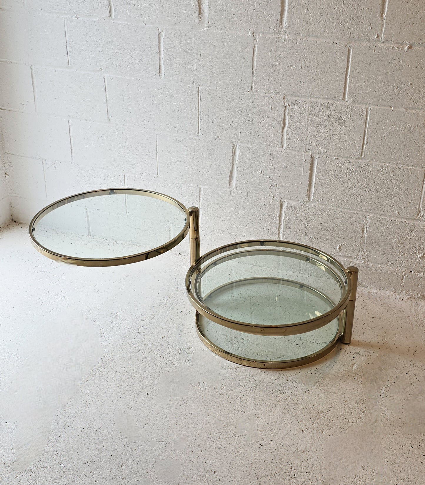 Articulating Swivel Brass Table