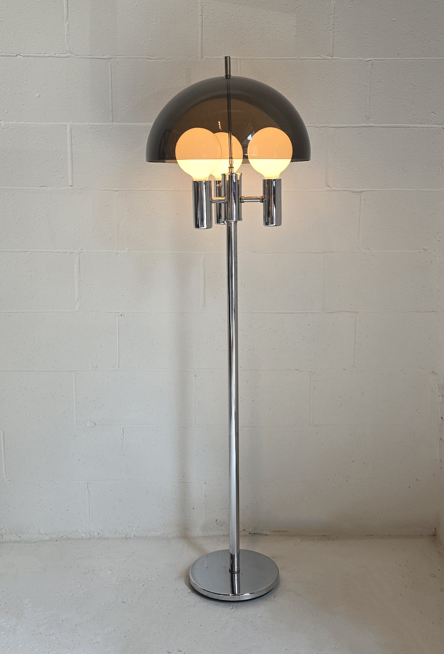 Chrome and Acrylic Floor Lamp