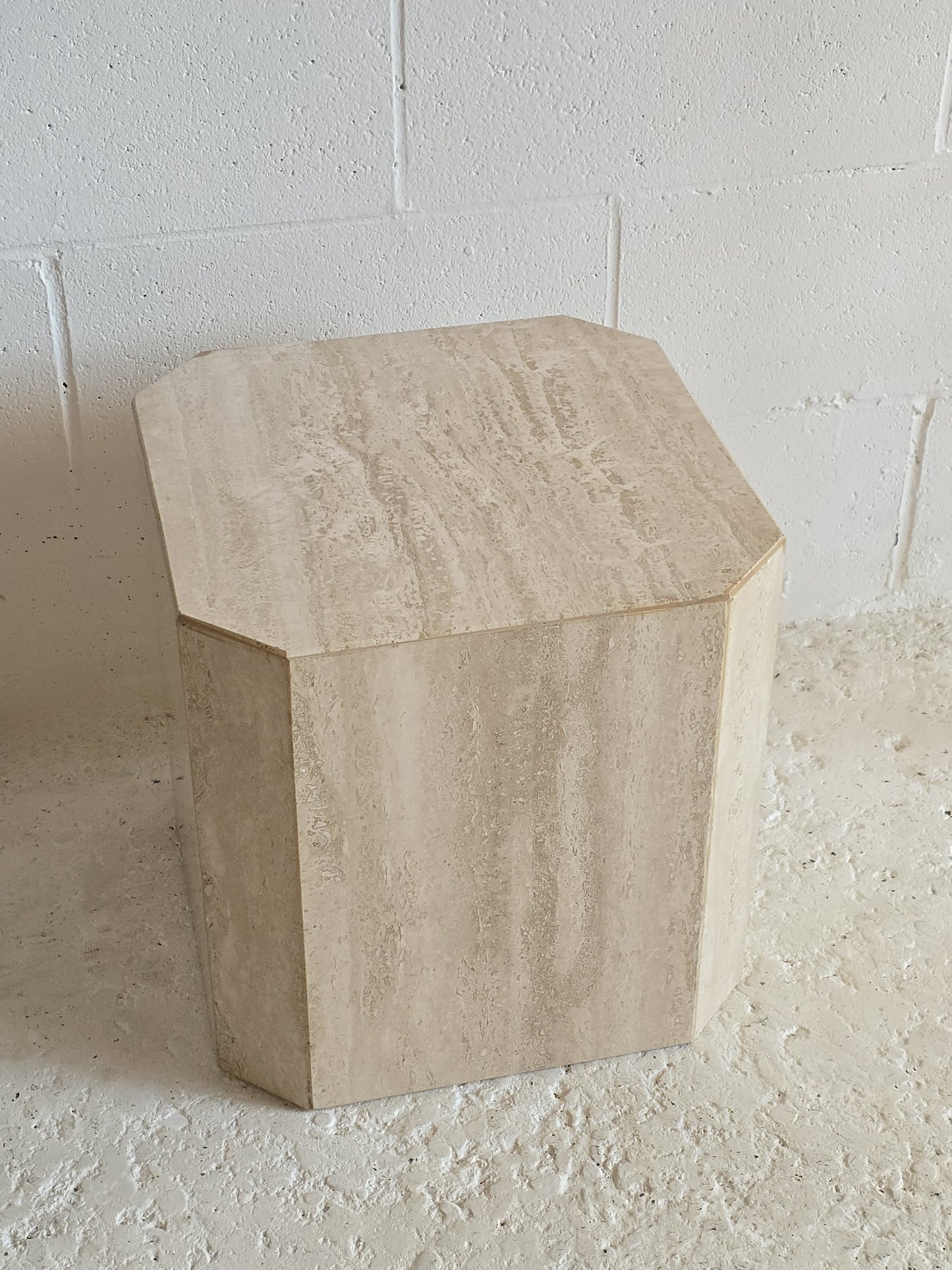 Travertine Cube Table