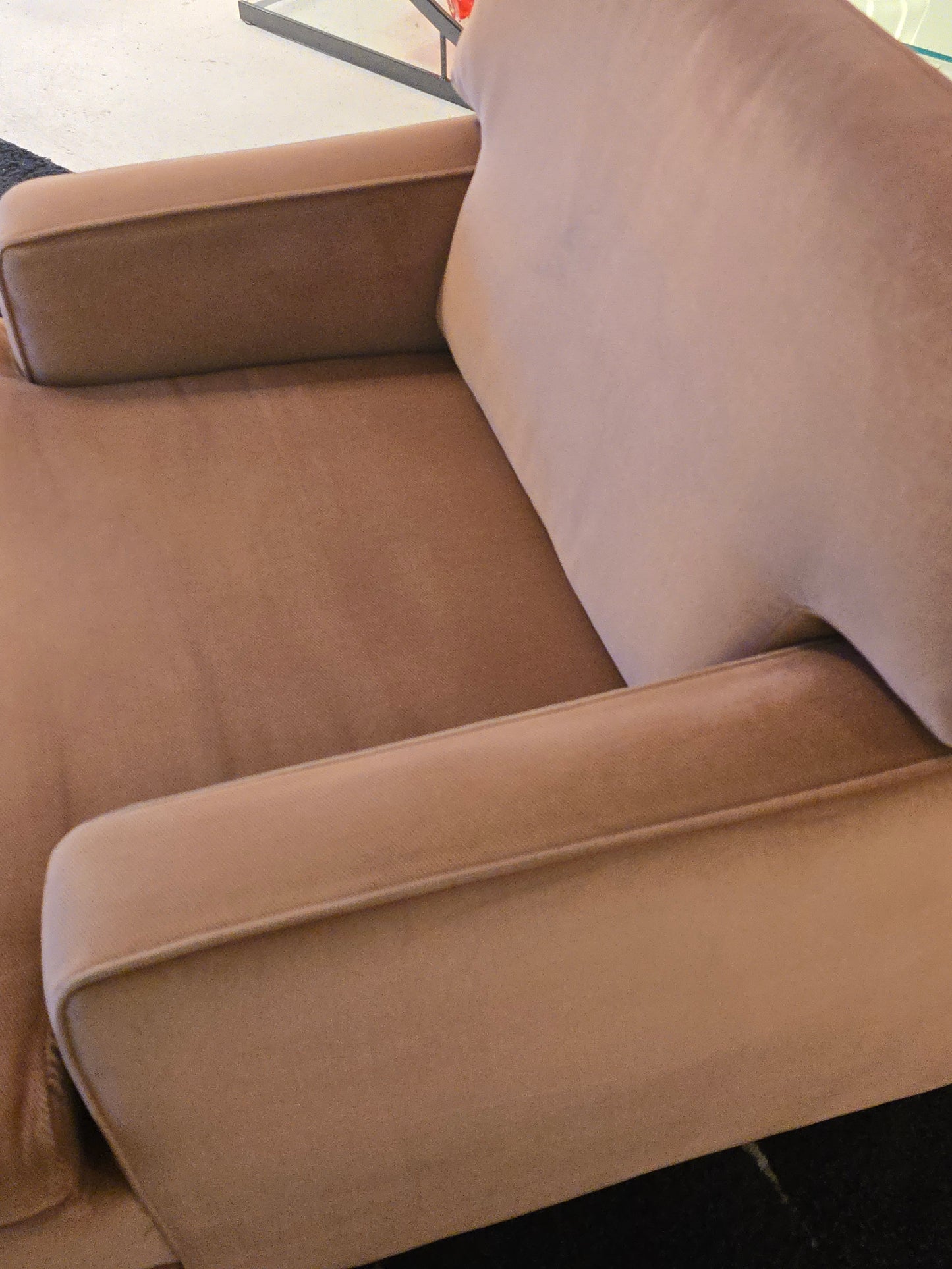 1980s Pink Lounge Chair and Ottoman