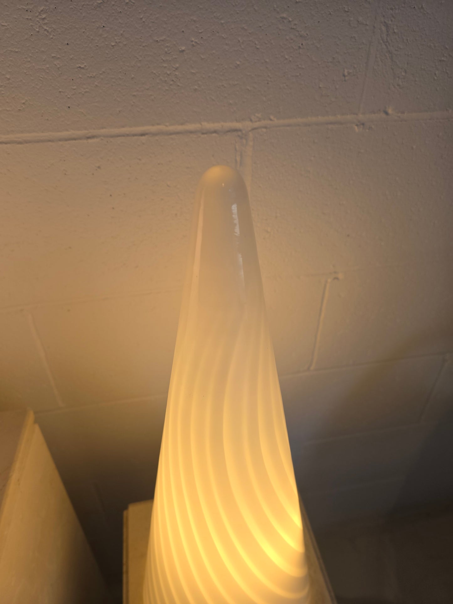 Conical Murano Art Glass Lamps