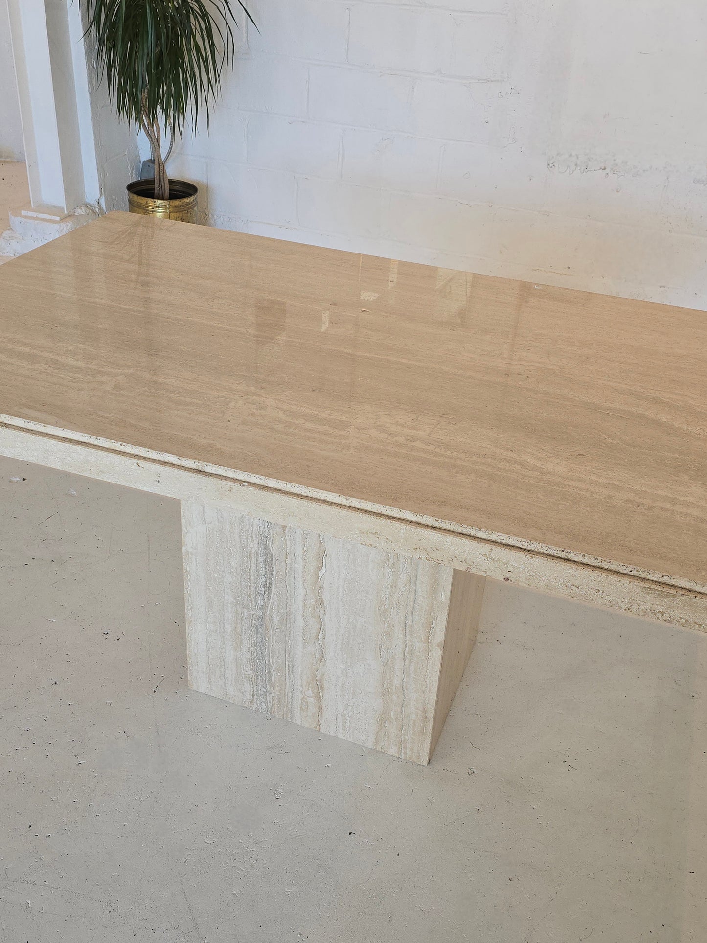 Travertine Dining Table