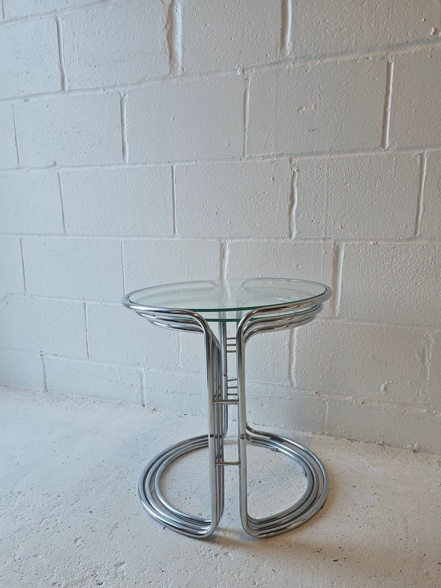 Chrome and Glass Nesting Tables