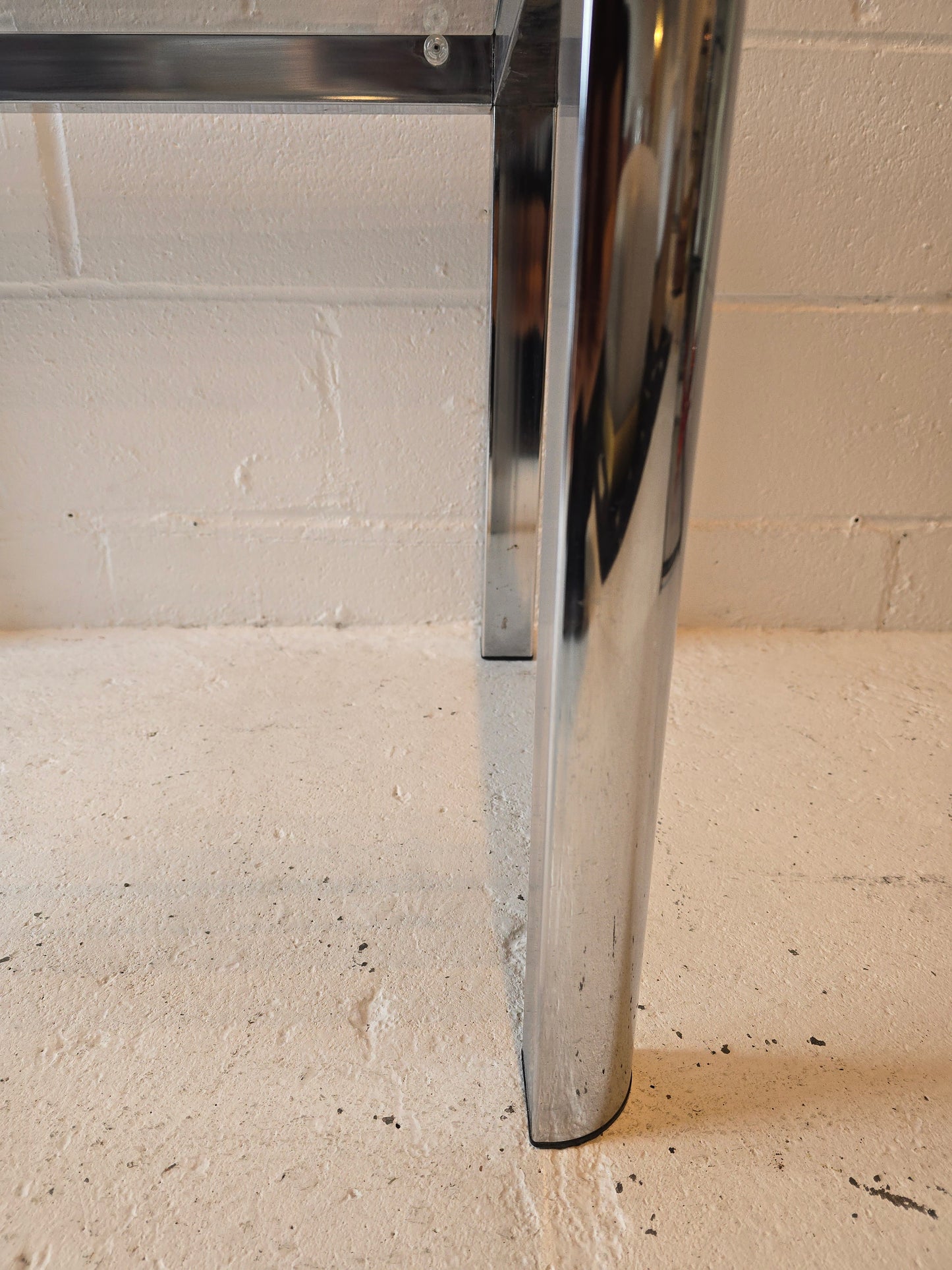 Chrome and Glass Table