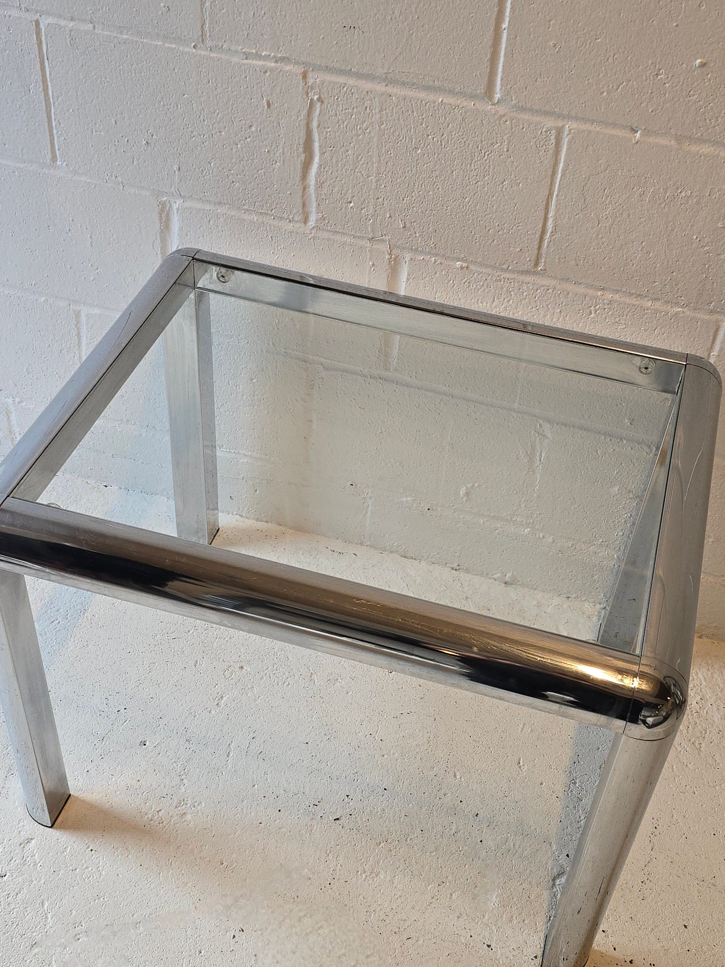 Chrome and Glass Table