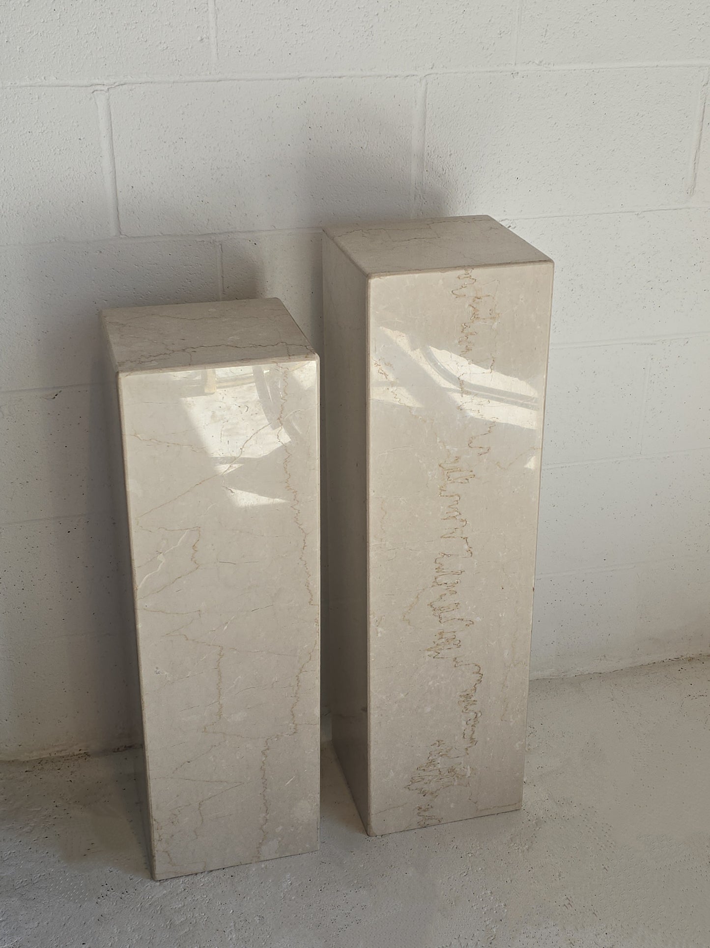 A Pair of Marble Plinths