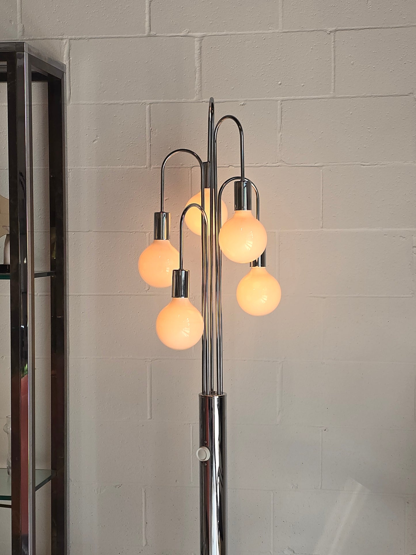 Waterfall Chrome Floor Lamp