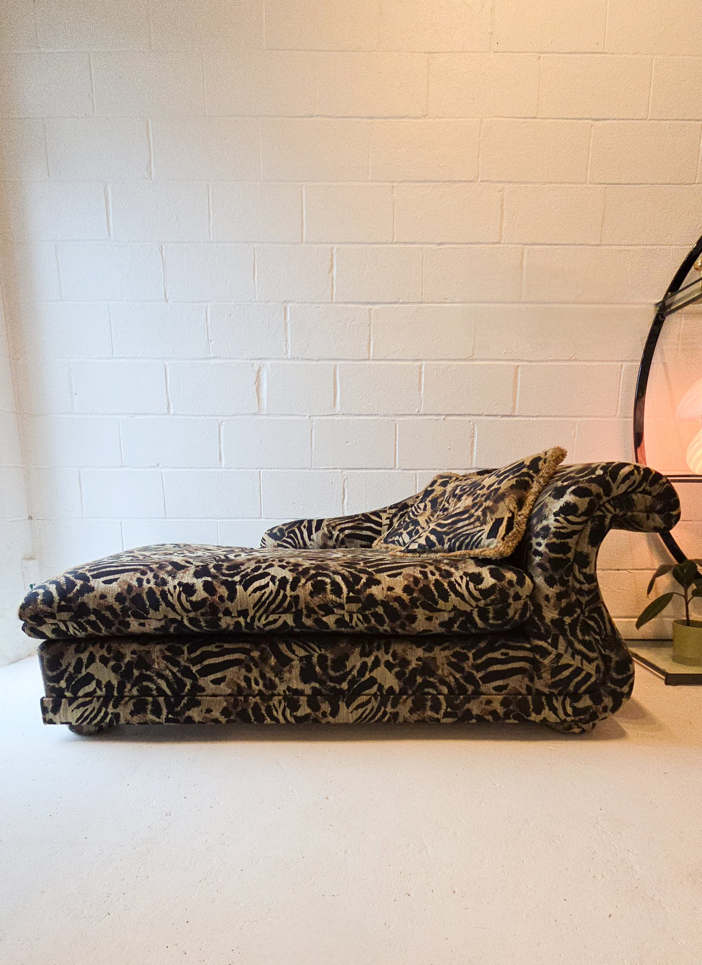 Cheetah Print Chaise