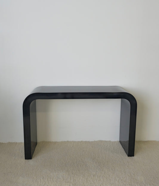 Black Lacquered Waterfall Table