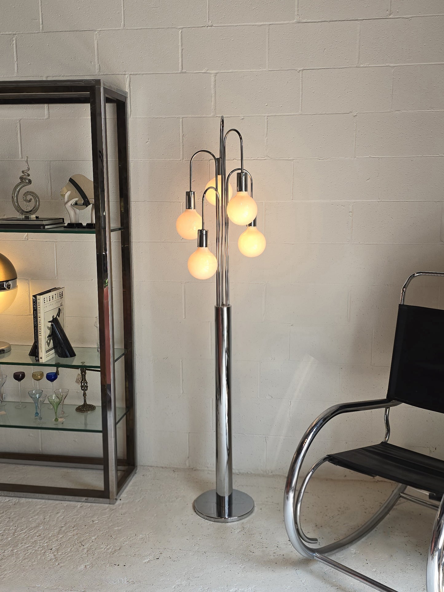 Waterfall Chrome Floor Lamp