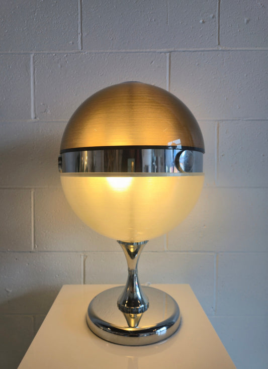 Space Age Chrome & Acrylic Lamp