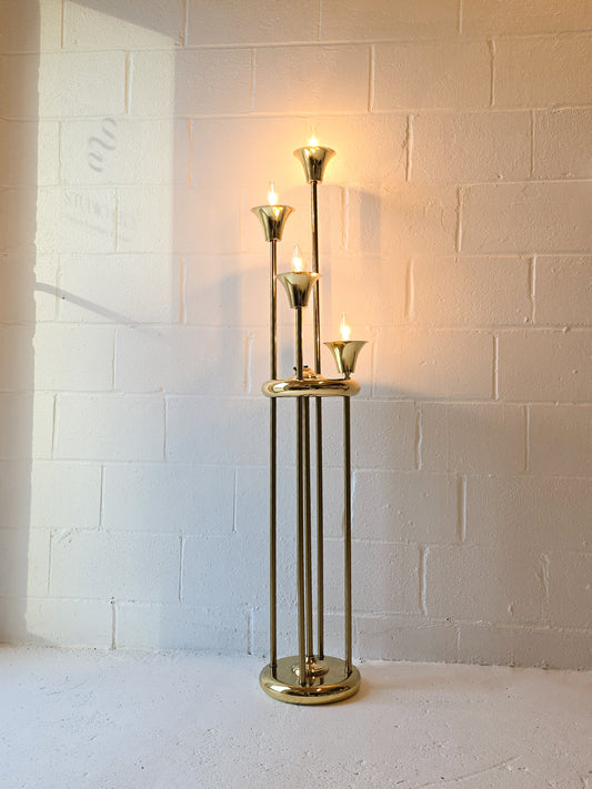 Brass Candelabra Floor Lamp