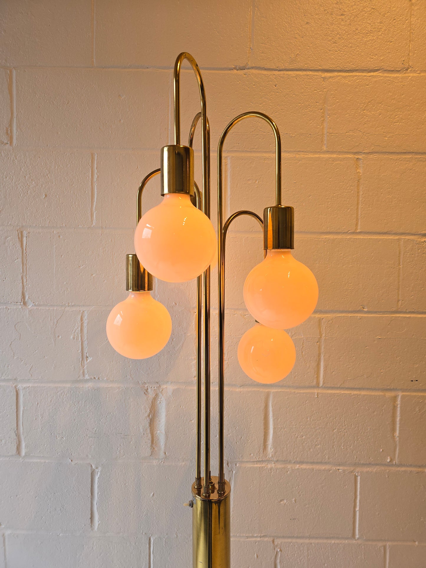 Waterfall Brass Floor Lamp