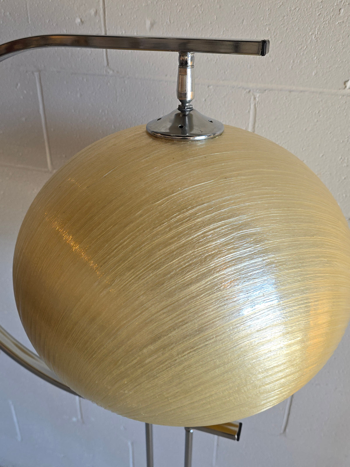 Unique 1970s Chrome and Fiberglass Floor Lamp