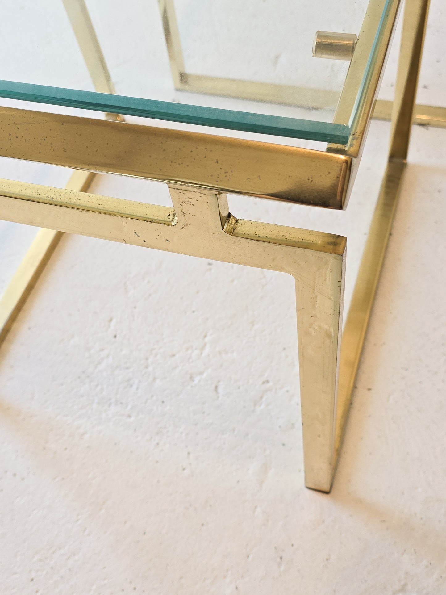 A Pair of Brass Nesting Tables