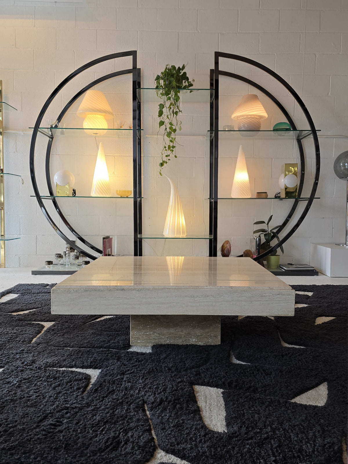 Square Travertine Coffee Table