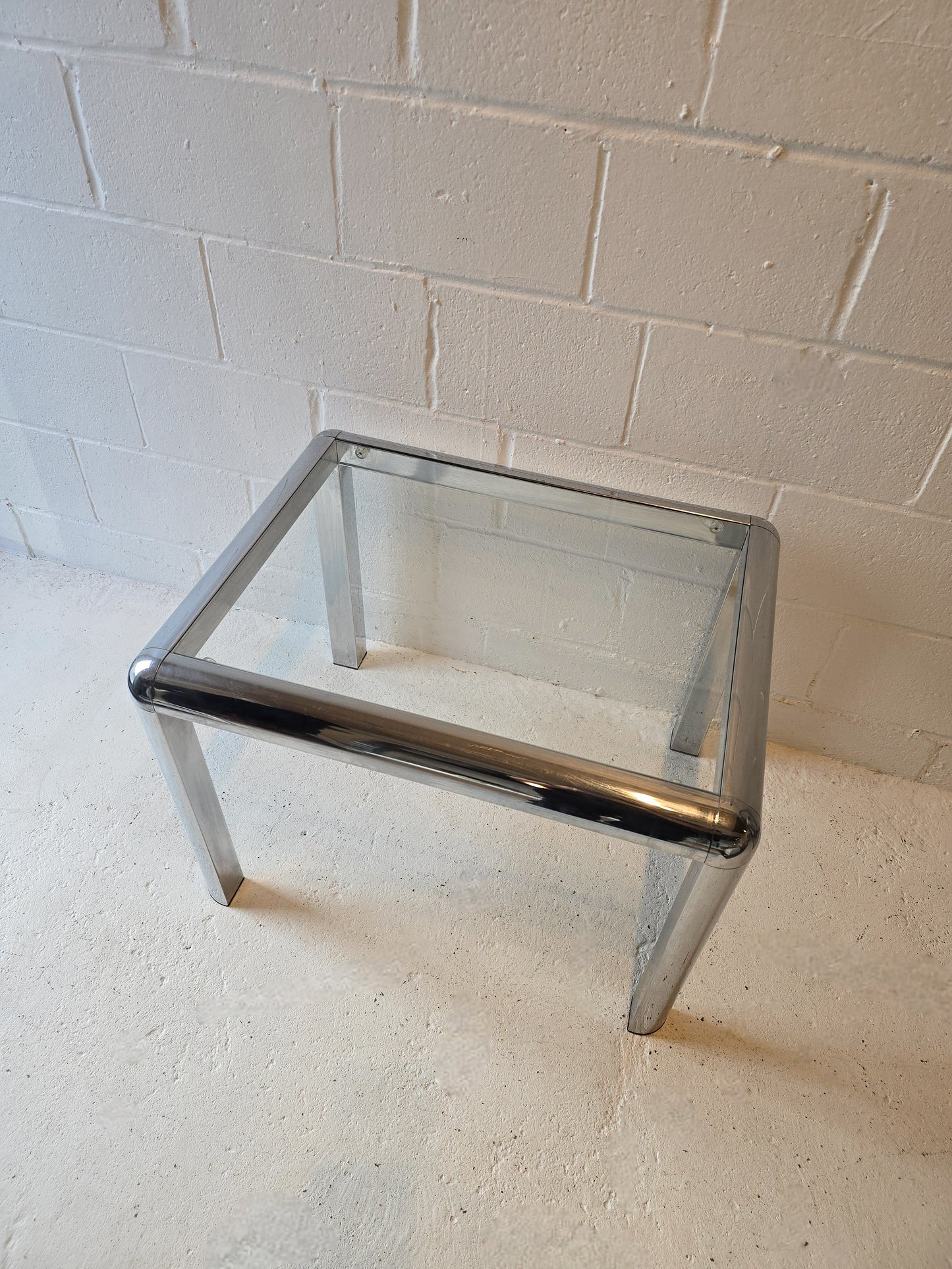 Chrome and Glass Table