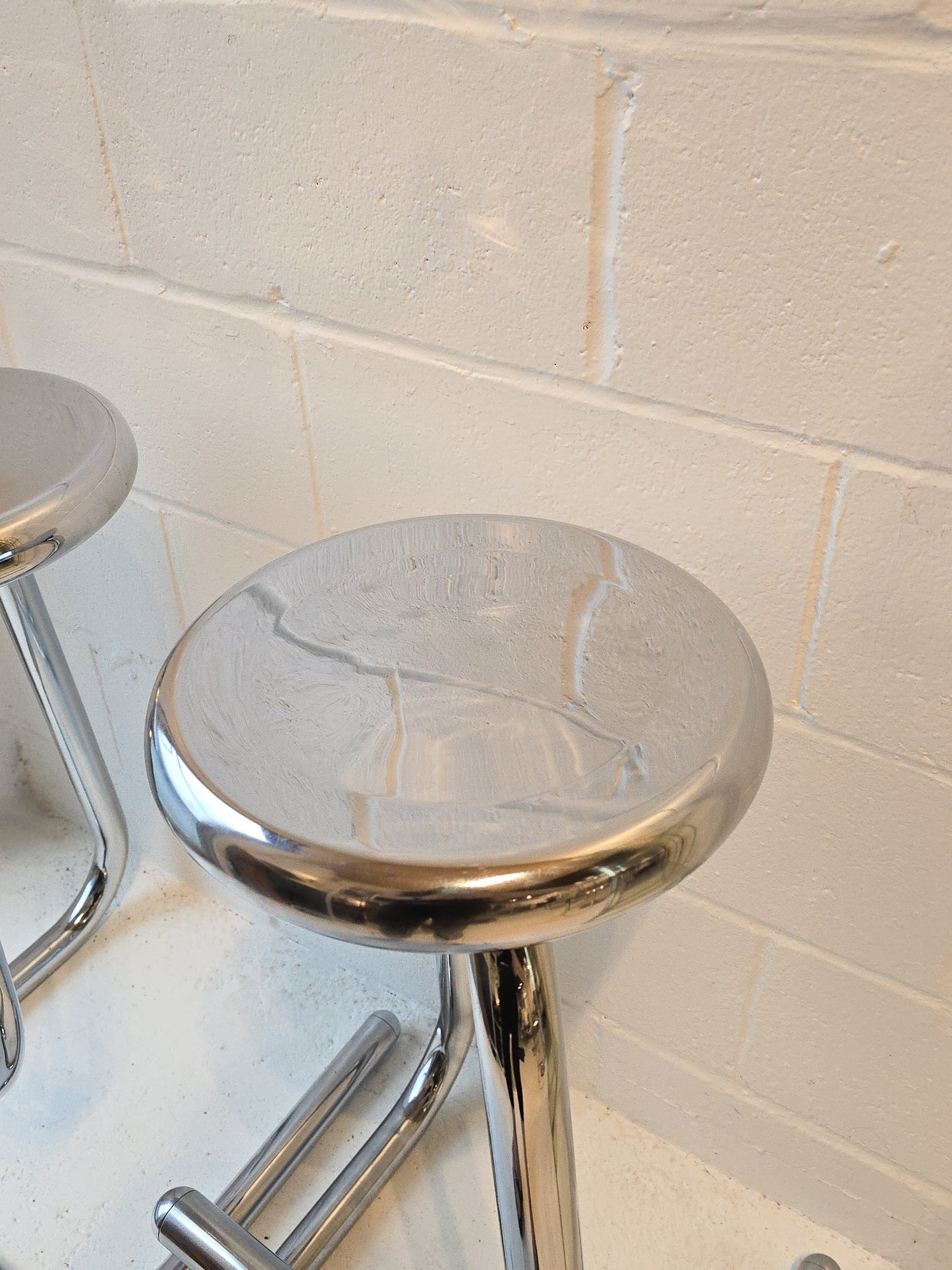 Chrome Paperclip Stools